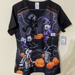 NWT Disney Halloween Scrub Top